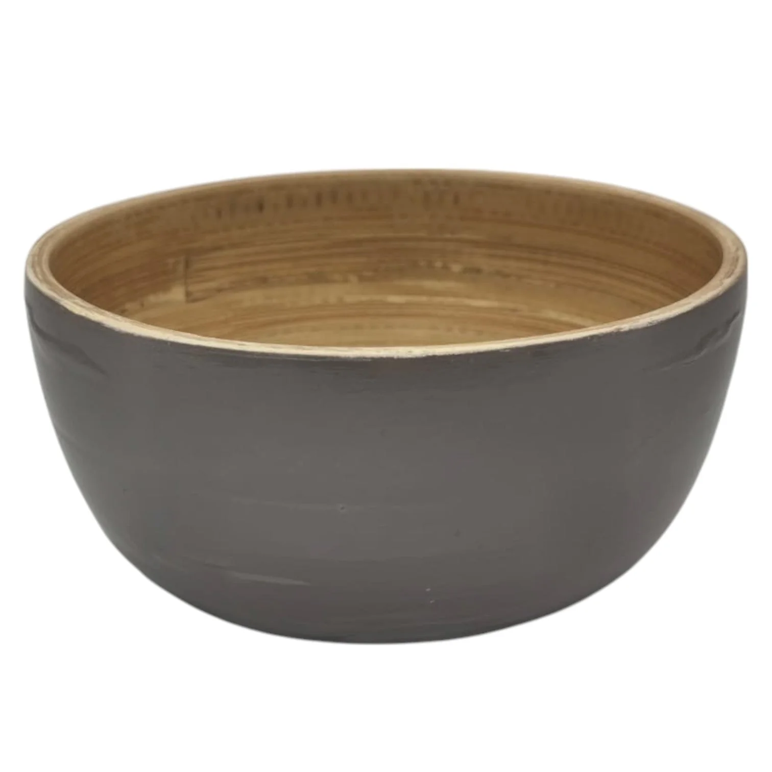 AKDC Modern Bamboo Round Serving Bowl-12cmX6cm-CadetBlue&Bamboo