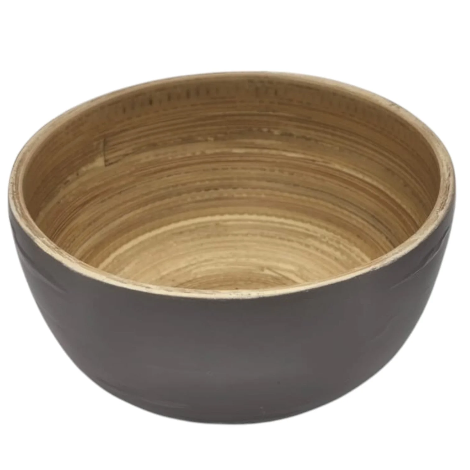 AKDC Modern Bamboo Round Serving Bowl-12cmX6cm-CadetBlue&Bamboo - Image 2