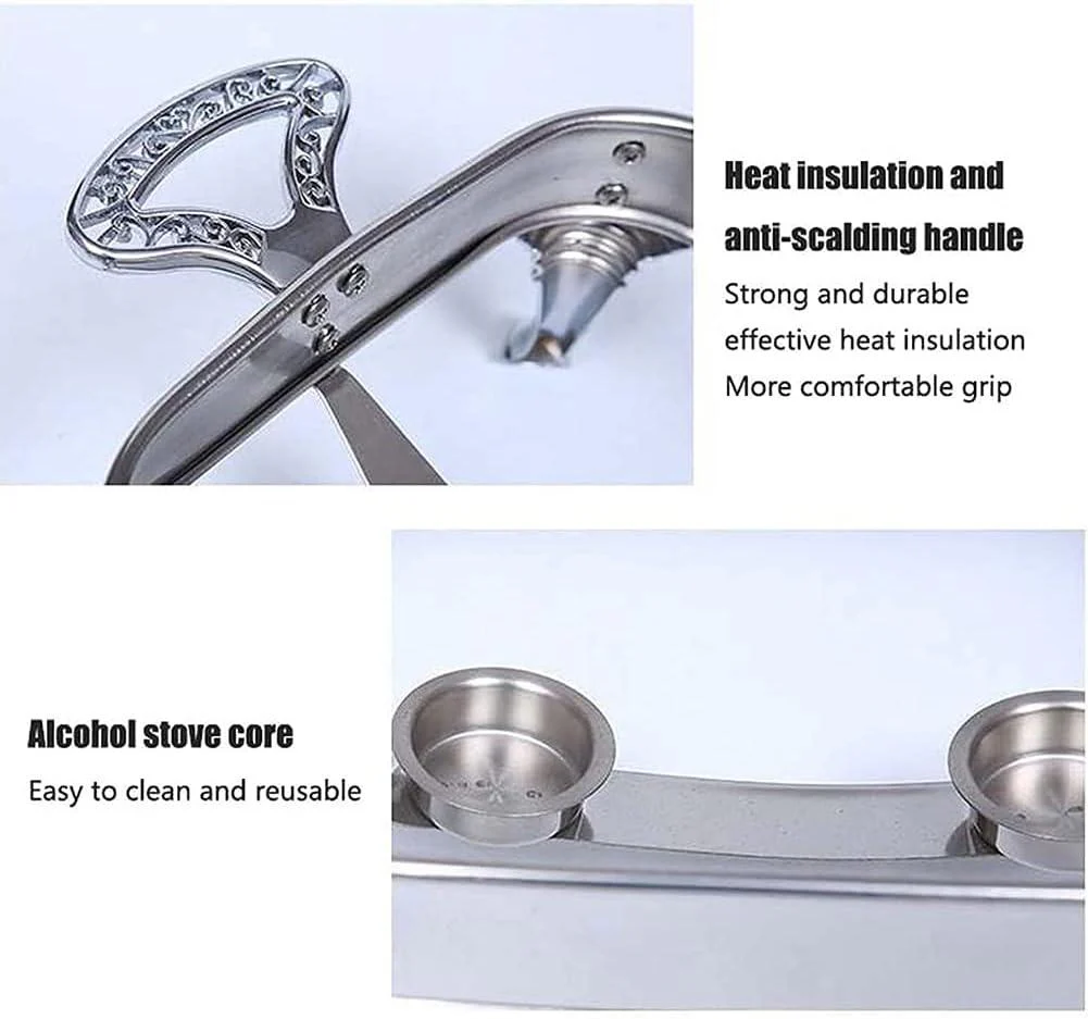 AKDC Modern Design Rectangular Food Warmer 2.4Litre, Silver - Image 2