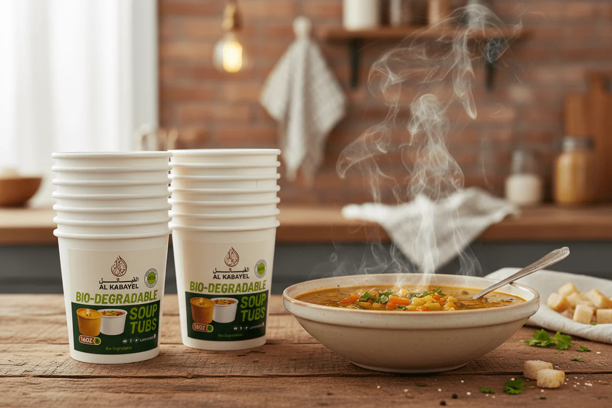AKDC Disposable Paper Soup Tubs 16oz  – 10 Piece Set - Image 2