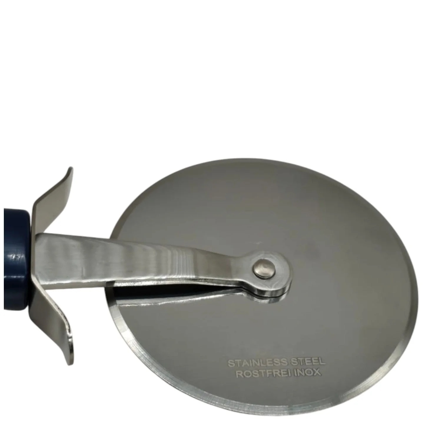 AKDC Pizza Cutter Stainless Steel Blade With Plastic Handle-20cmX7cm-Blue&Steel - Image 2