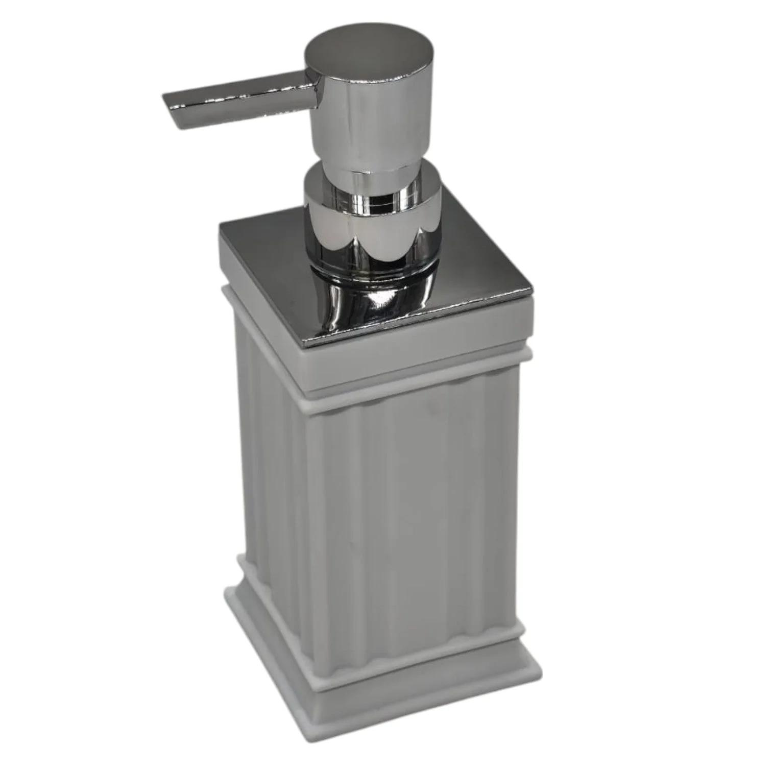 AKDC Plastic Liquid  Soap Dispenser for Bathroom & Kitchen Sink, Dish Soap Dispenser With Easy-to-Press Pump -400ML-White&Silver - Image 2