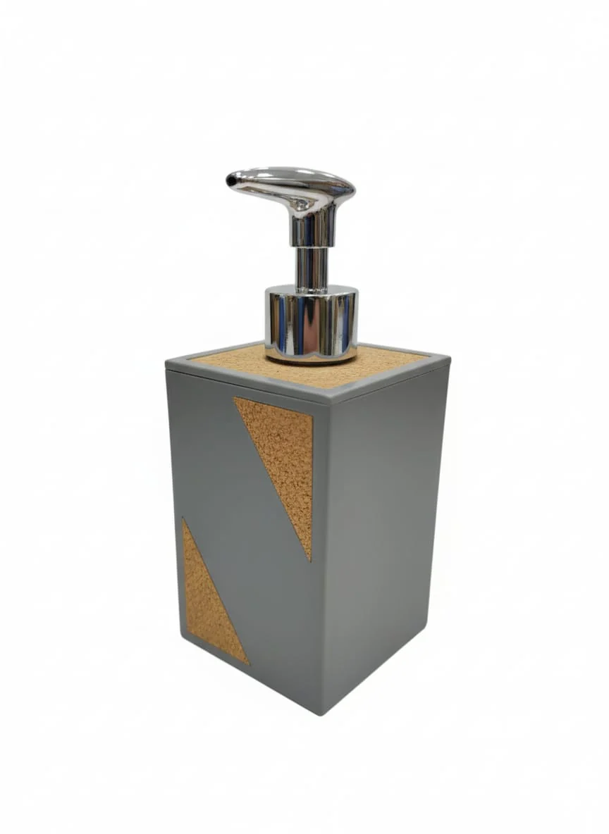AKDC Plastic Liquid Soap Dispenser – Modern Gray Color, Durable Design for Bathroom or Kitchen Use