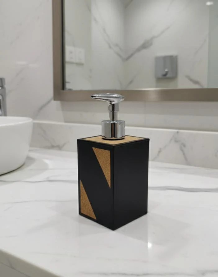 AKDC Plastic Liquid Soap Dispenser – Sleek Black Design, Modern Look for Home or Office Washrooms - Image 2