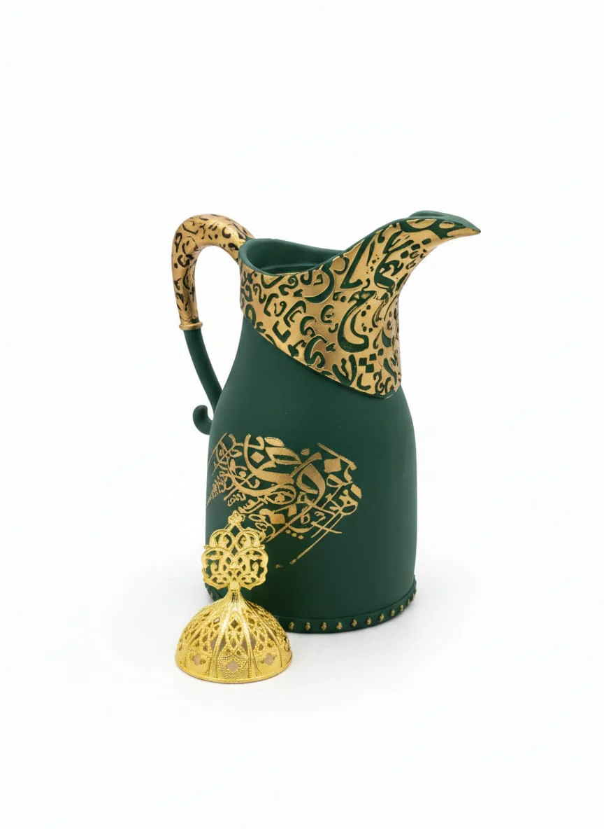 AKDC POP Decorative Incense Burner – Kettle Shape – Dark Green – 23 cm Premium Aroma Holder