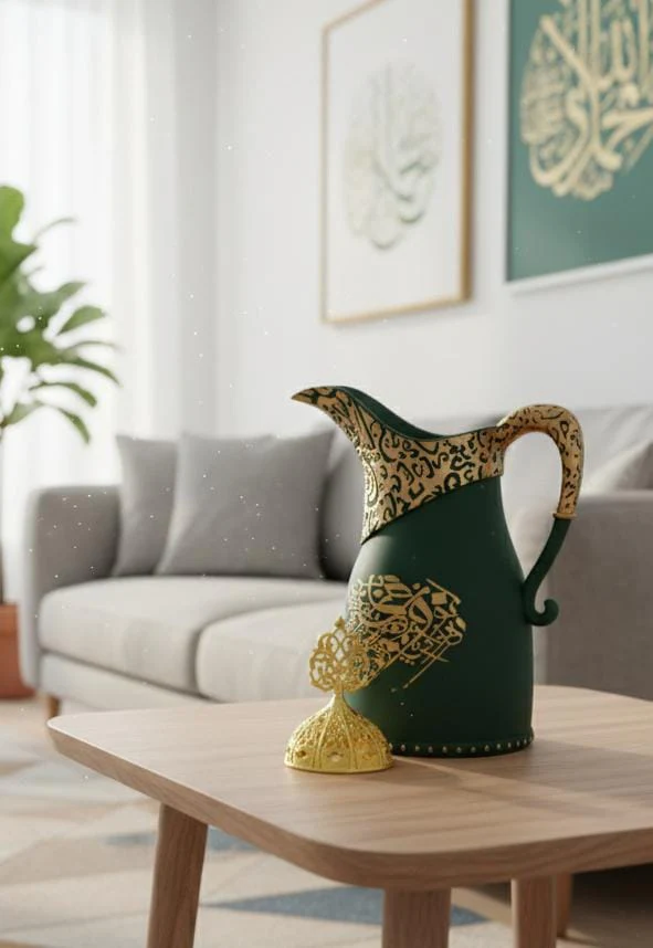 AKDC POP Decorative Incense Burner – Kettle Shape – Dark Green – 23 cm Premium Aroma Holder - Image 2