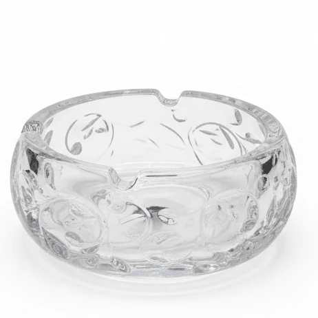 AKDC Premium Glass Ashtray with Stylish Artistic Pattern – Durable Heatproof Glass for Indoor & Outdoor Use (13.5 cm)