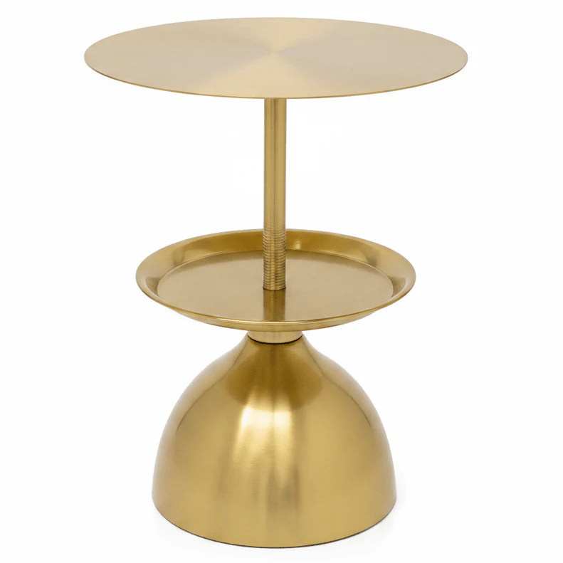 AKDC Premium Stainless Steel Gold Finish 2-Tier Cake Stand 50×40×30 cm Luxury Dessert Display