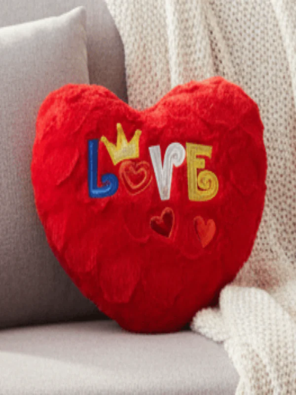 AKDC Red Heart Cushion (30 cm) with Love Message - Image 2