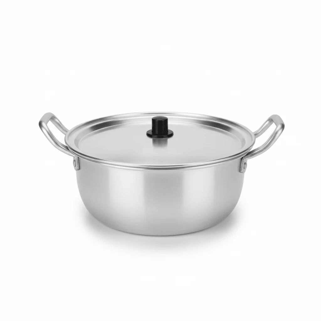 AKDC Round Aluminium Pot with Lid 20cm