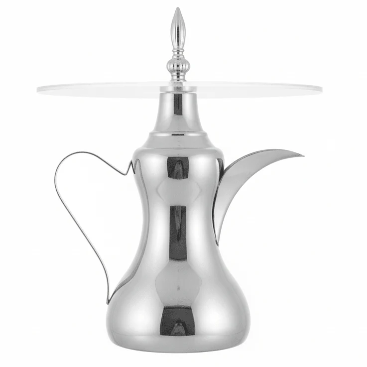 AKDC Round Cake Stand with Traditional Dallah Base – Premium Dessert Display Stand for Cakes & Pastries – 30x25 cm