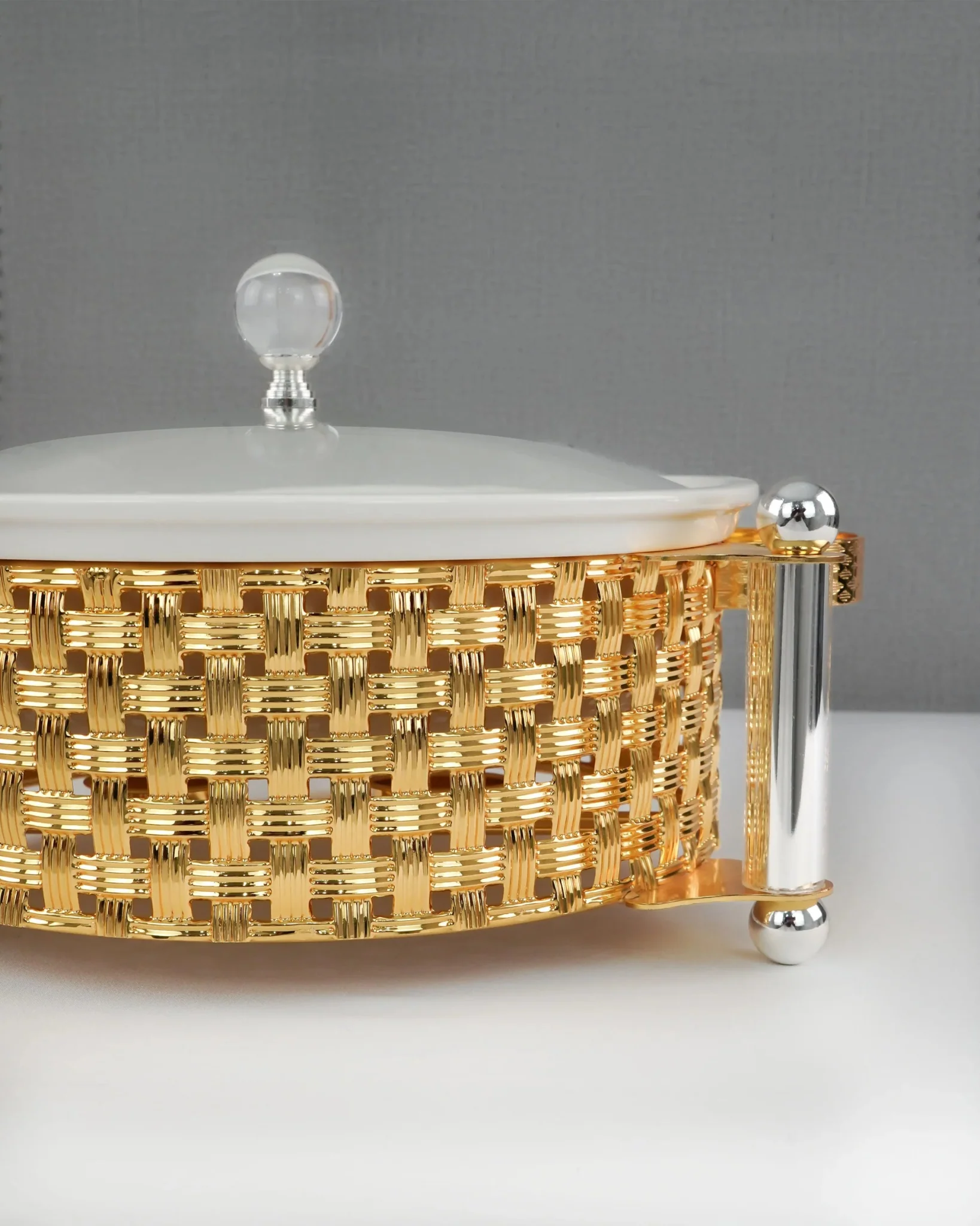 AKDC Round Food Warmer 10 Inch Gold - Image 4