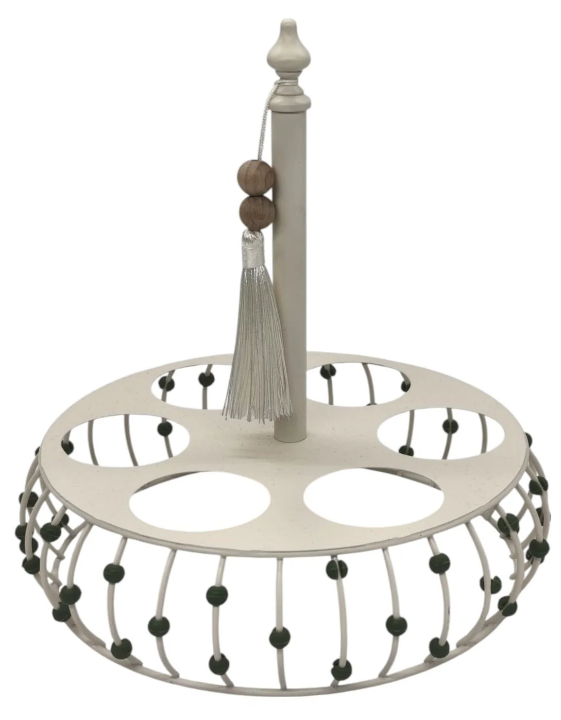 AKDC Round Metal 6-Way Cup Holder 20cm*24cm, Ivory