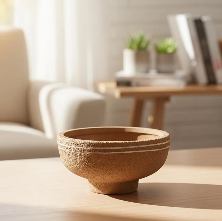 AKDC Rustic Clay Plant Pot – Sand Tone – 11×20 cm – Handcrafted Unique Style - Image 2