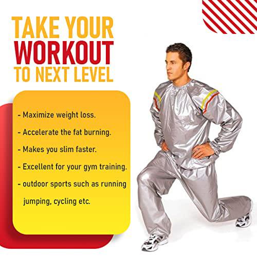 AKDC 1 Pair Sauna Suit for Men & Women Size-3XL,Soft Waterproof Vinyl Fabric - Image 2