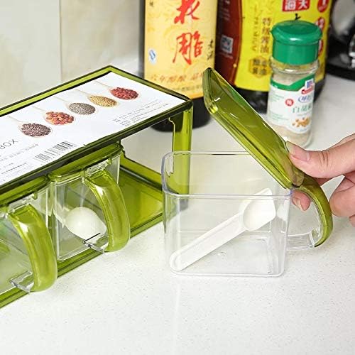 AKDC Seasoning Box/Container 4 Section, Green - Image 2