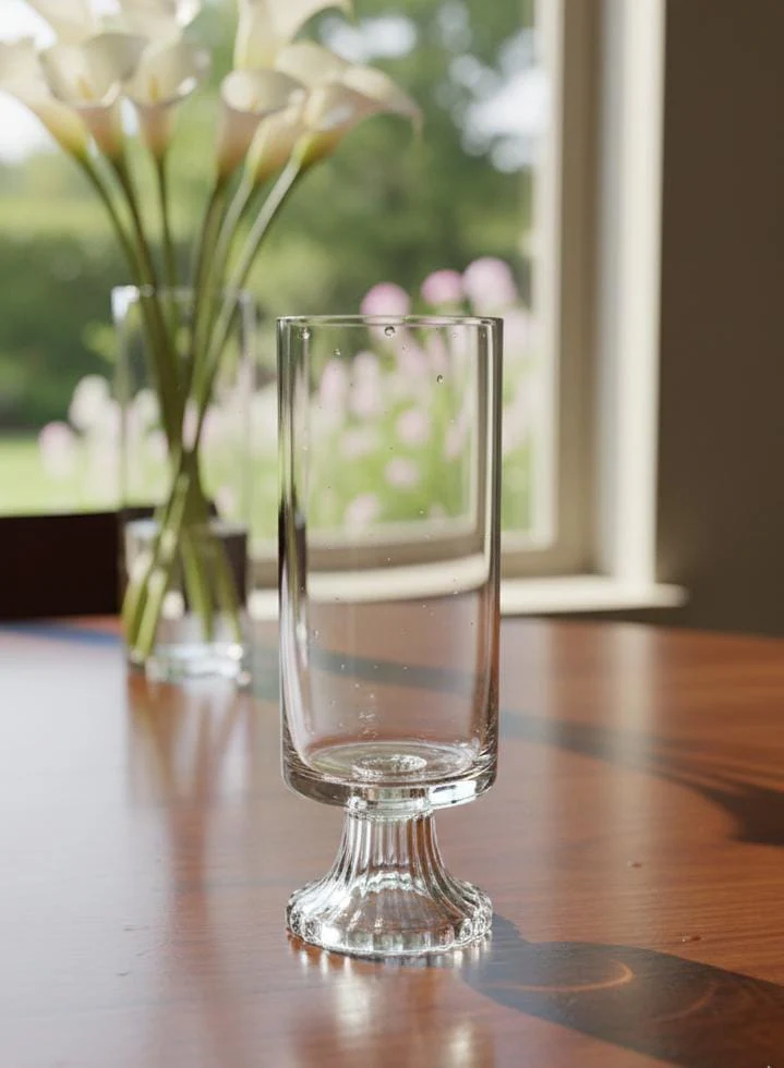 AKDC Slim Transparent Glass Vase – 28 cm Modern Minimalist Table Décor - Image 2