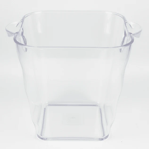 AKDC Small Clear Acrylic Ice Bucket for Drinks, Cocktails and Home Bar Use – Compact and Durable Design 20 × 20 cm