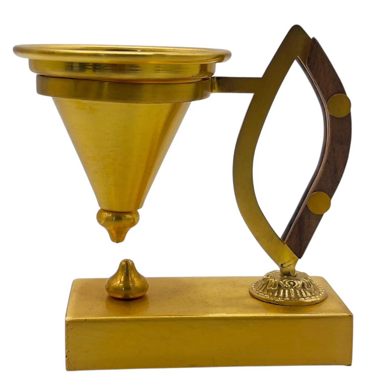 AKDC SS Incense Burner 13cm*11cm*8.5cm, Gold, N-02102