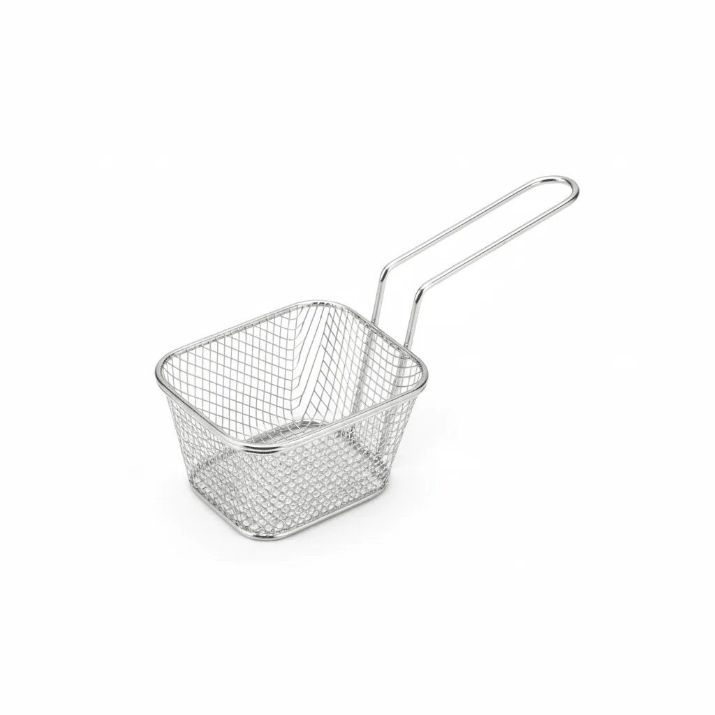 AKDC Mini Stainless Steel French Fries Draining Strainer (22×10×6 cm)