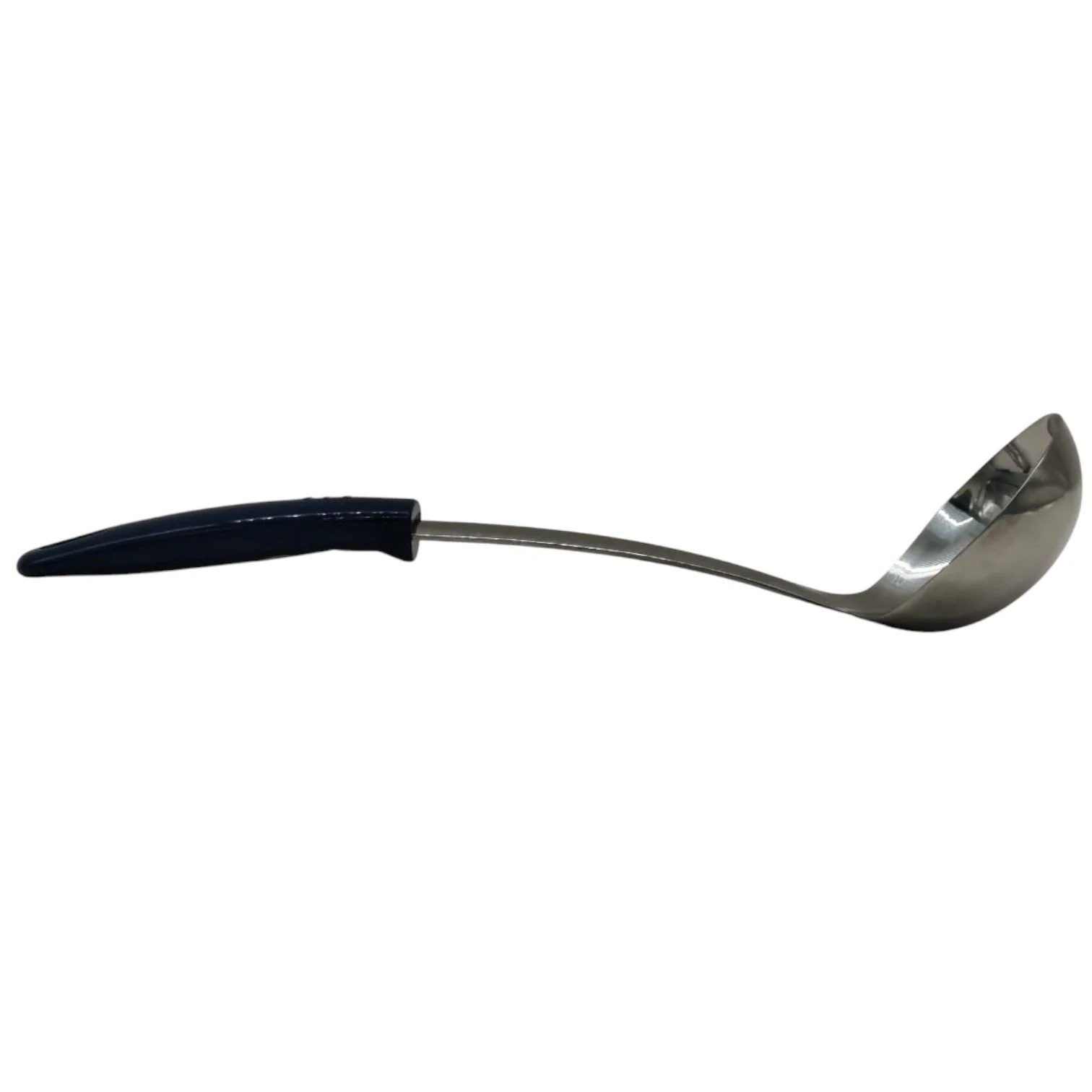 Â AKDC Stainless Steel Soup Laddle With Plastic Handle-32cmX9cm-Blue&Steel - Image 2