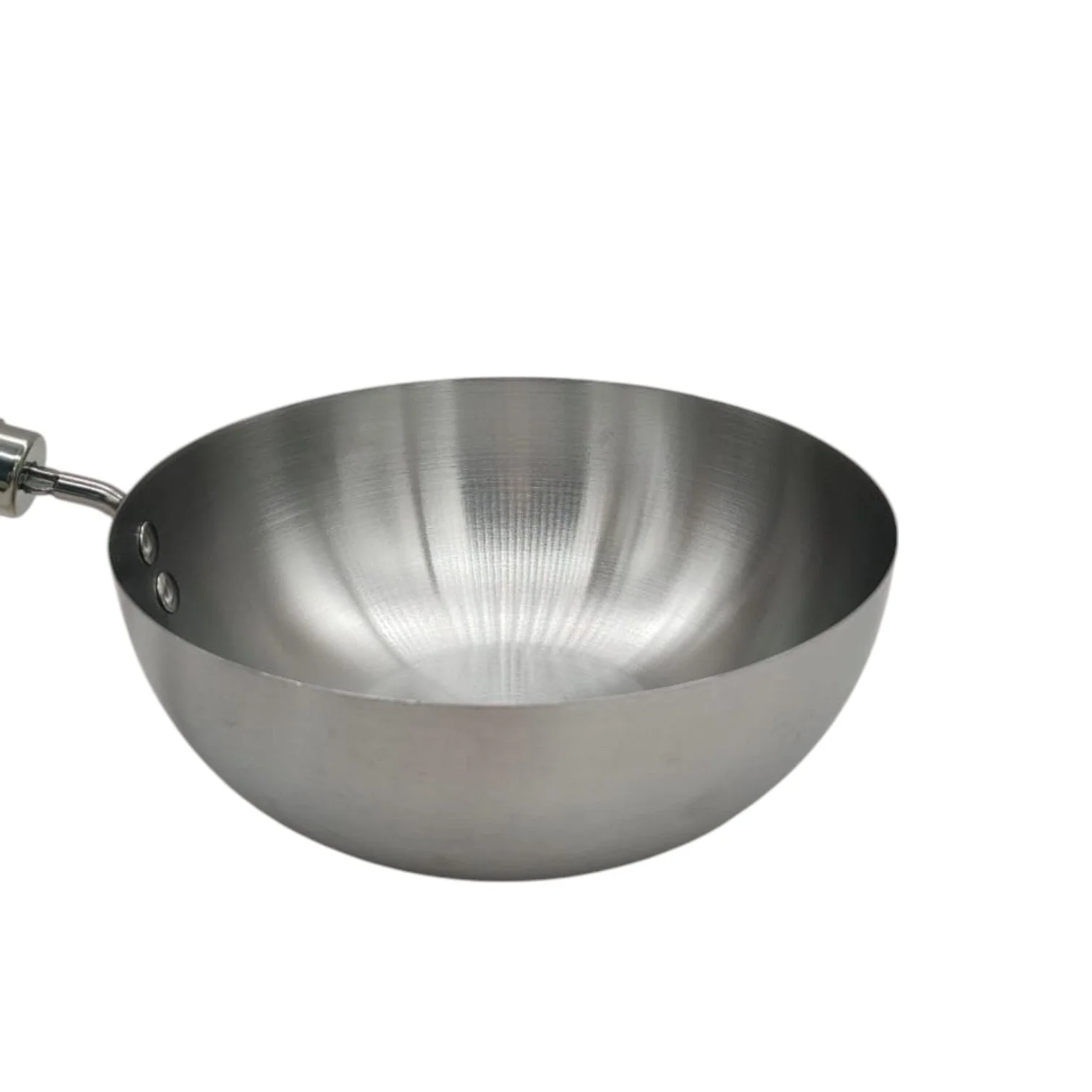 AKDC Stainless Steel Wok Pan Stir Fry Pan Deep Frying Wok Frying Skillet with Wooden Handle-1.5 Liter-37cm - Image 3
