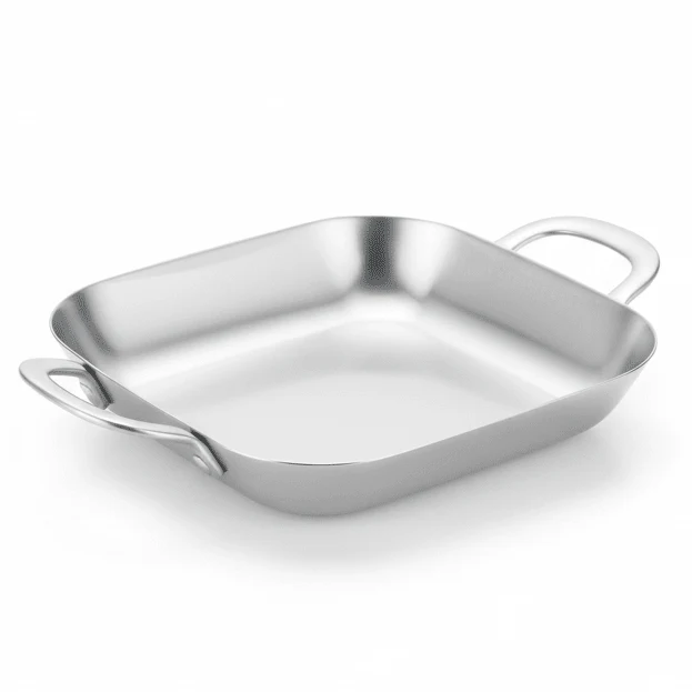 AKDC Steel Square Pan – 18cm | Dual Handles