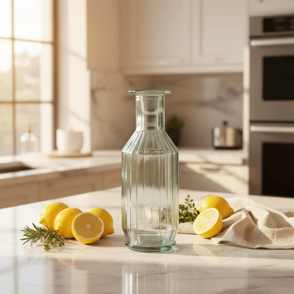 AKDC Striped Eco Glass Bottle – Stylish Water Bottle for Home, Office & Dining – 1.1 L - Image 2