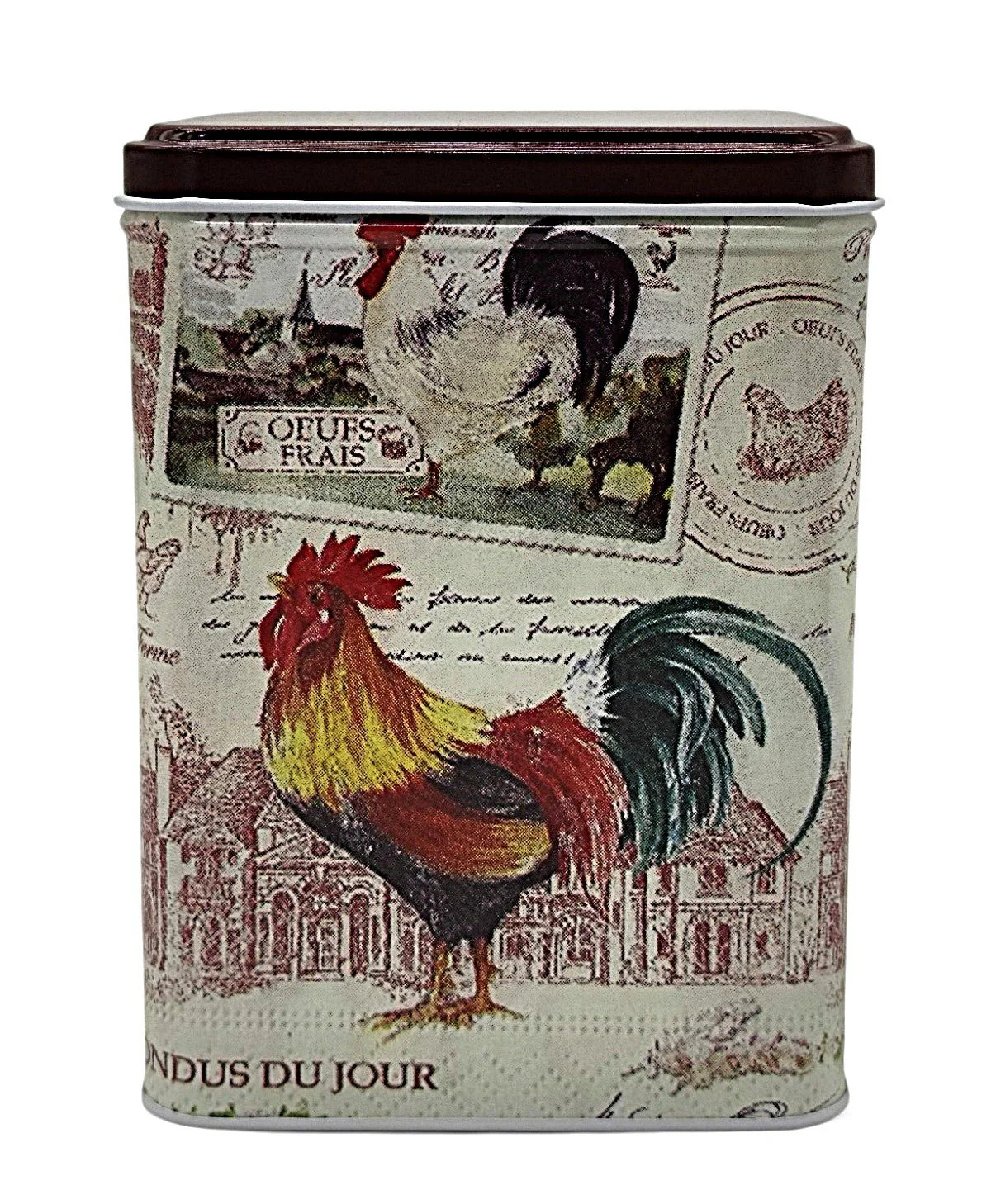 AKDC Stylish Metal Canister – 14.5×10.5 cm, Distinctive Patterned Design