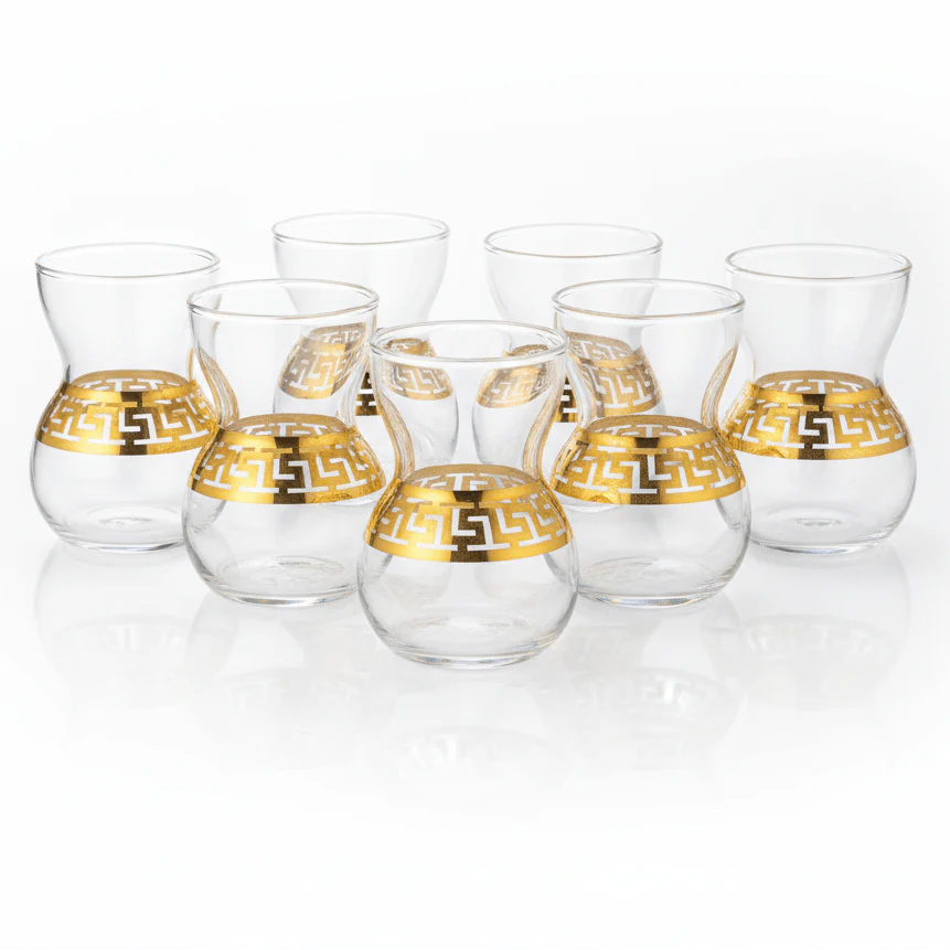 AKDC Traditional Istekan Inspired Tea Glass Set of Six Pieces with 150 ml