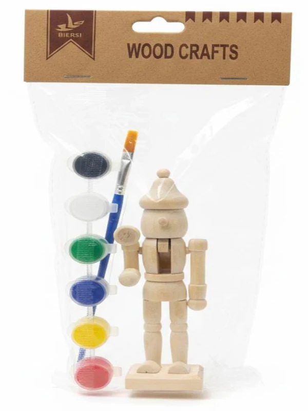 Biersi Wooden Soldier Painting Craft Kit – Hand-Paint & Display Set