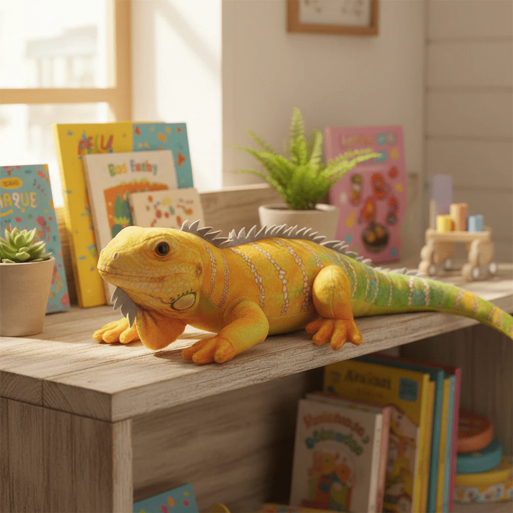 AKDC Yellow & Green Lizard Plush Toy 48cm Large Soft Stuffed Animal Reptile Toy Gift for Kids - Image 2