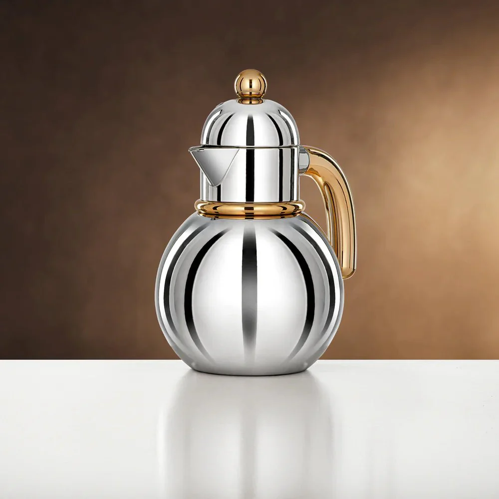 Almarjan Silver & Gold Single Vacuum Flask 0.75L - Image 2