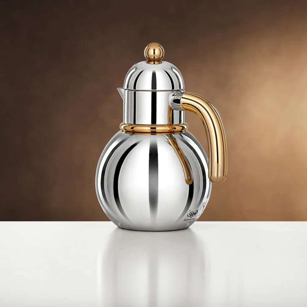 Almarjan Silver & Gold Single Vacuum Flask 0.75L - Image 3