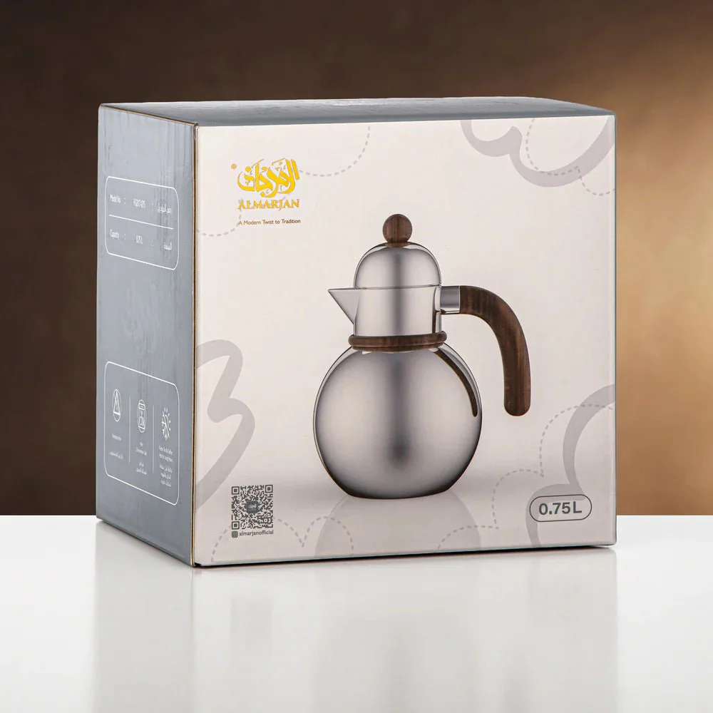 Almarjan Silver & Gold Single Vacuum Flask 0.75L - Image 4