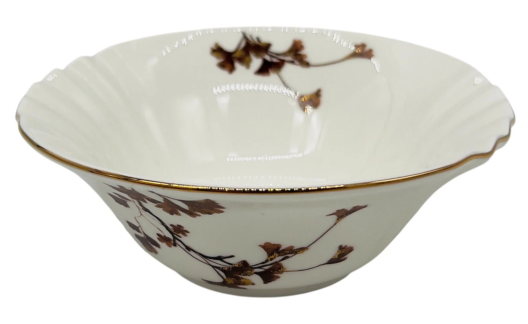Angela 6pcs Ceramic Bowl Set 13.5cm*5cm, White and Floral Design - Image 2