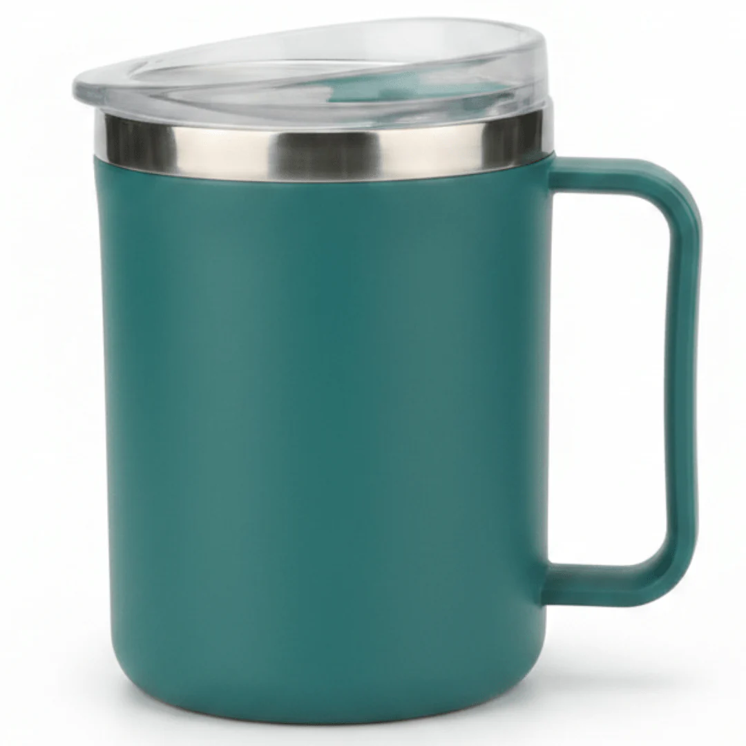 Apex Sage GREEN Insulated Sipper Mug 300ml — Plastic & Stainless Steel