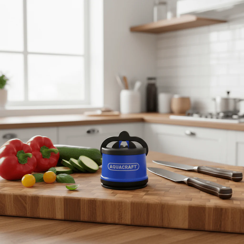 Aquacraft Manual Knife Sharpener – Heavy-Duty Compact Sharpener for Kitchen & Utility Knives - Image 2