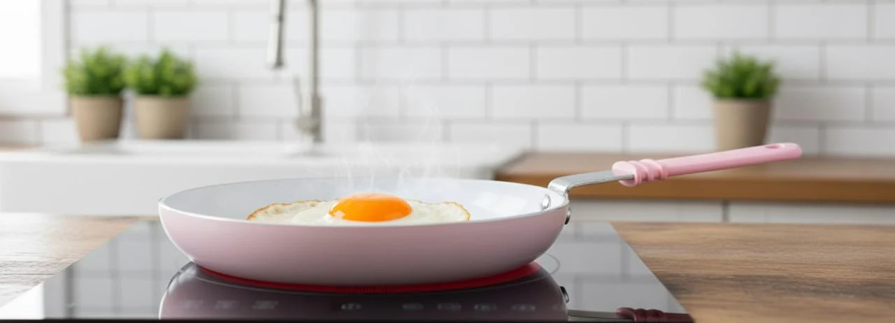 Beefit Non-Stick Fry Pan 14cm, Pink/White - Image 2