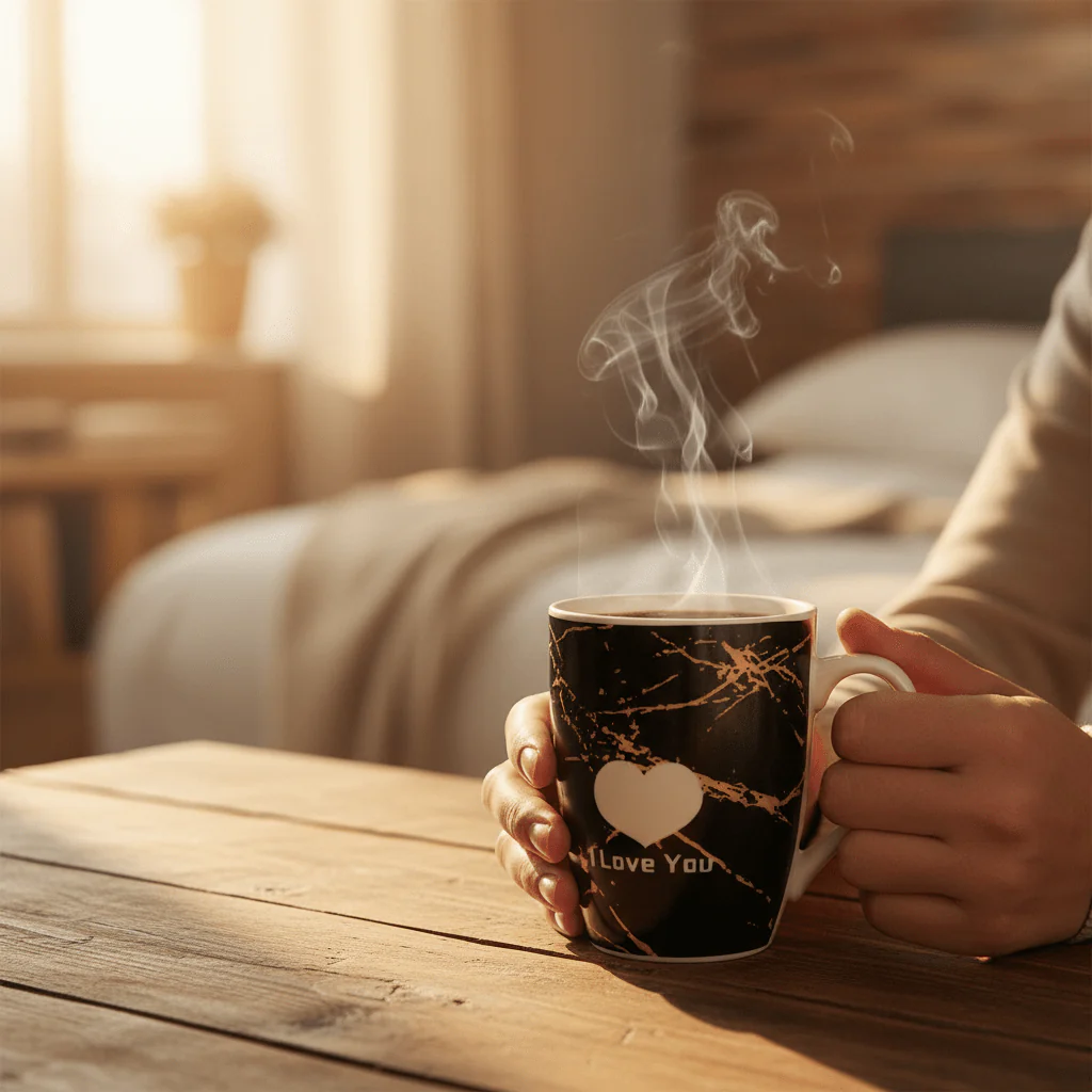 I Love You Black & Gold Ceramic Mug – 300ml | Premium Gift Mug - Image 2