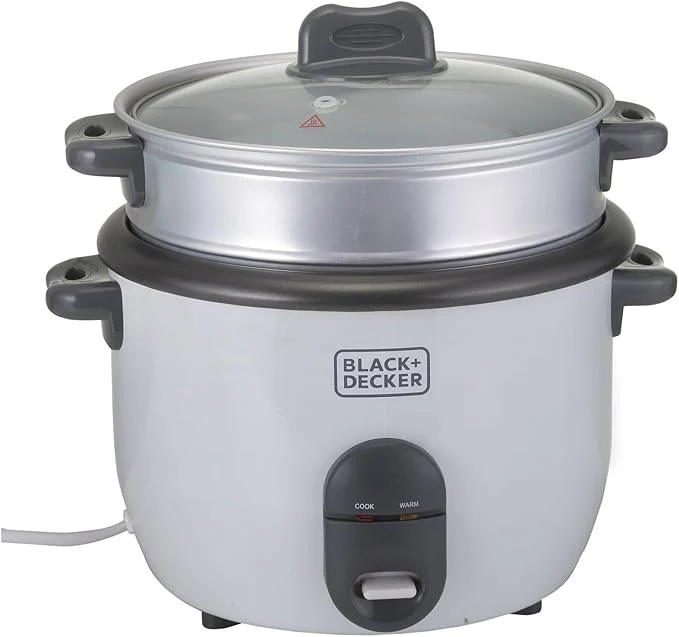 Black & Decker -  700W Power, 1.8L, Removable Non-Stick Bowl & Steaming Tray with Water Level Indicator