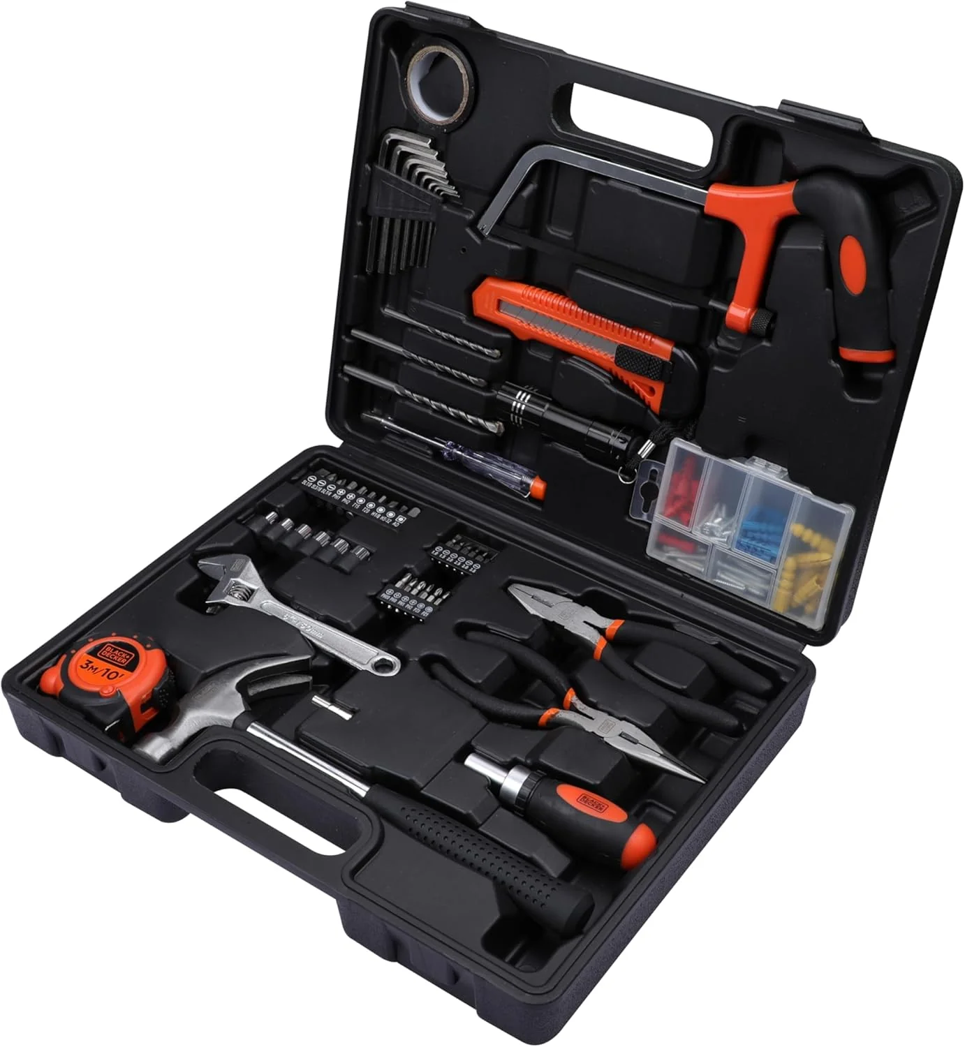 Black & Decker 108 Pieces Hand Tool Kitfor Home & Office Orange/Black BMT108C - Image 14