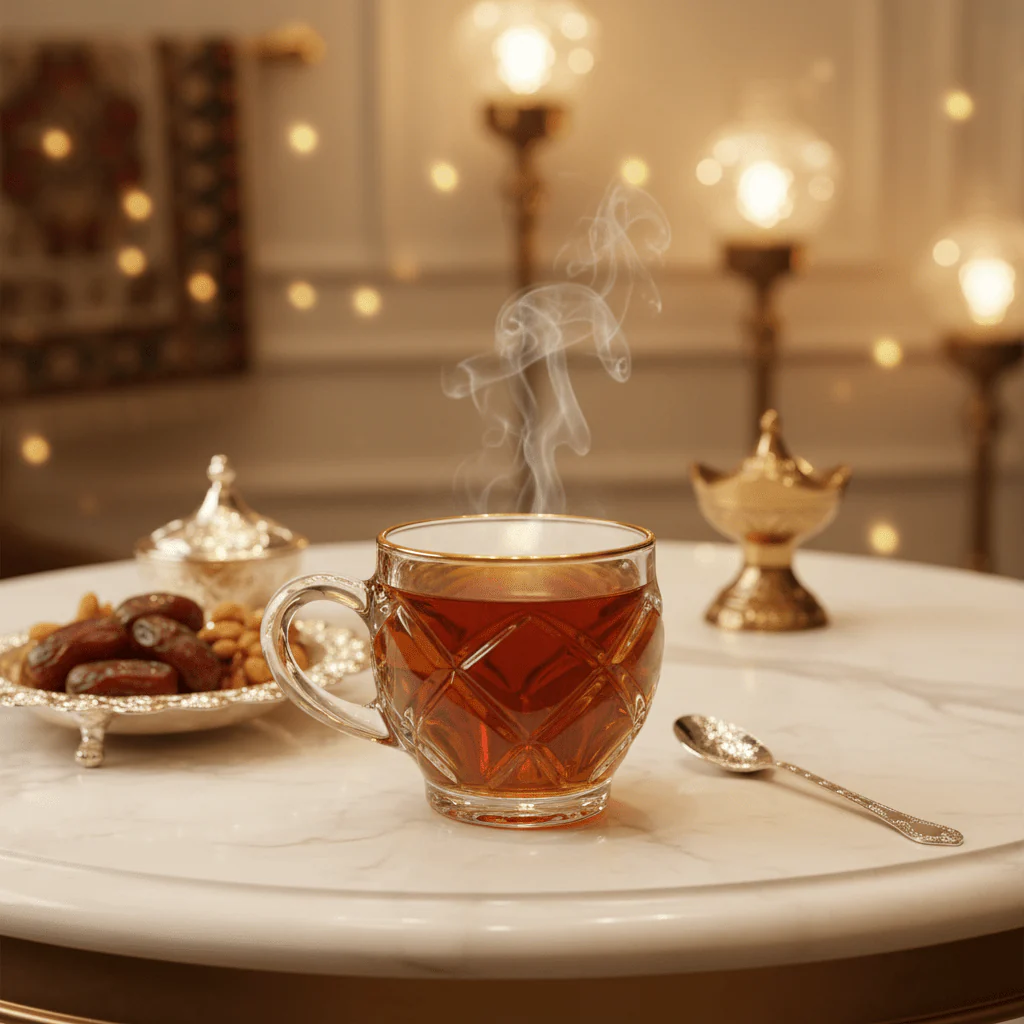 Blinkmax Diamond Cut Glass Mug with Golden Rim & Handle, Premium Decorative Glassware 210ml - Image 2