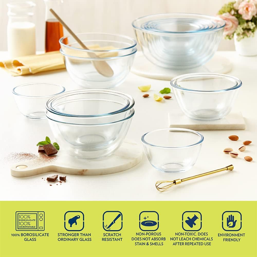 BOROSIL Glass Mixing & Serving Bowl 3.5 Liter - Image 6