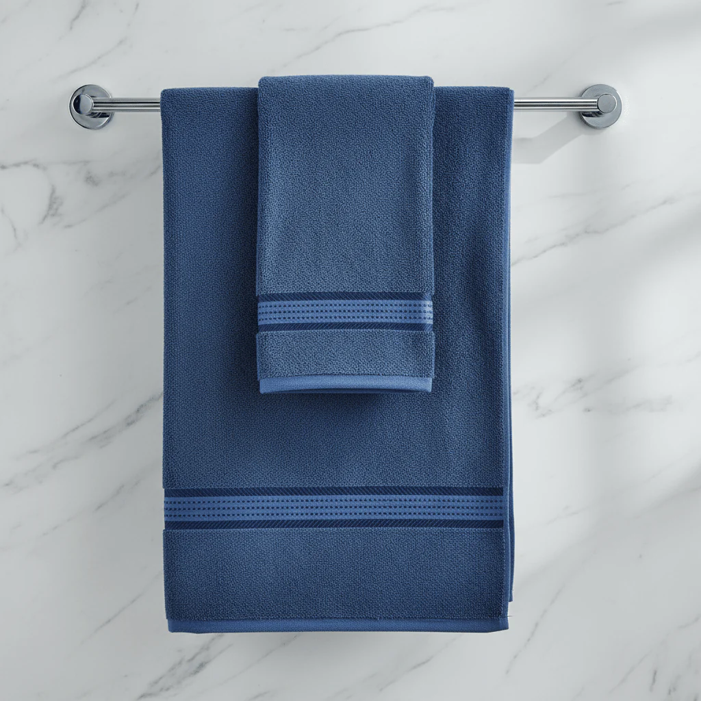 BTC Body Soak Bath Towel – Dark Blue (70×140 cm) - Image 3