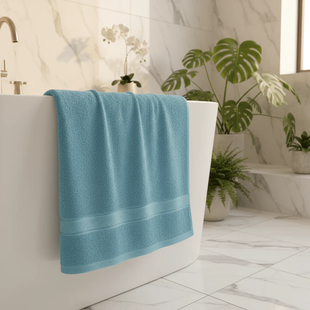 BTC Bath Towel – Sea Blue | 70×140 cm - Image 2