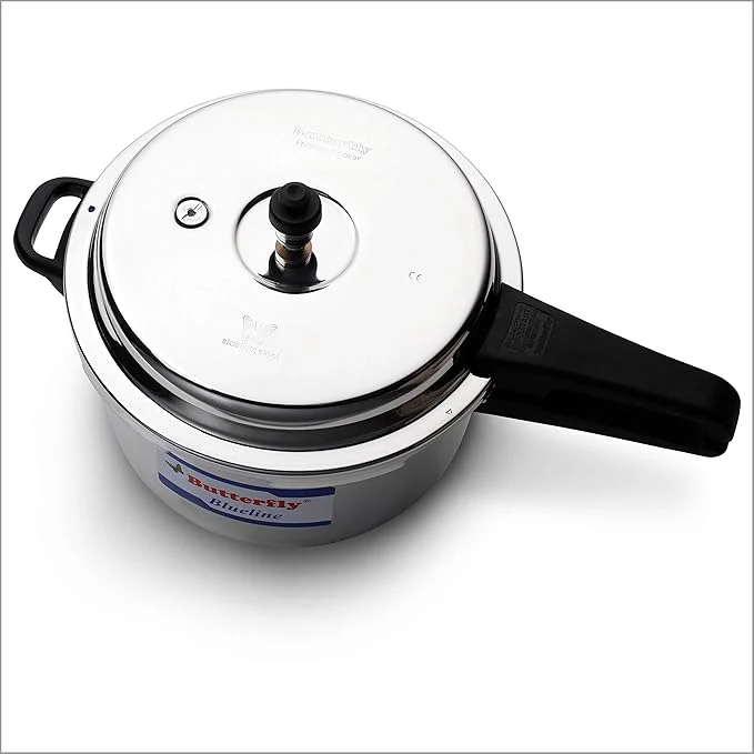 Butterfly Blue Line Stainless Steel Pressure Cooker, Stainless Steel ,7.5-Liter, Medium ,BL-7.5L - Image 4