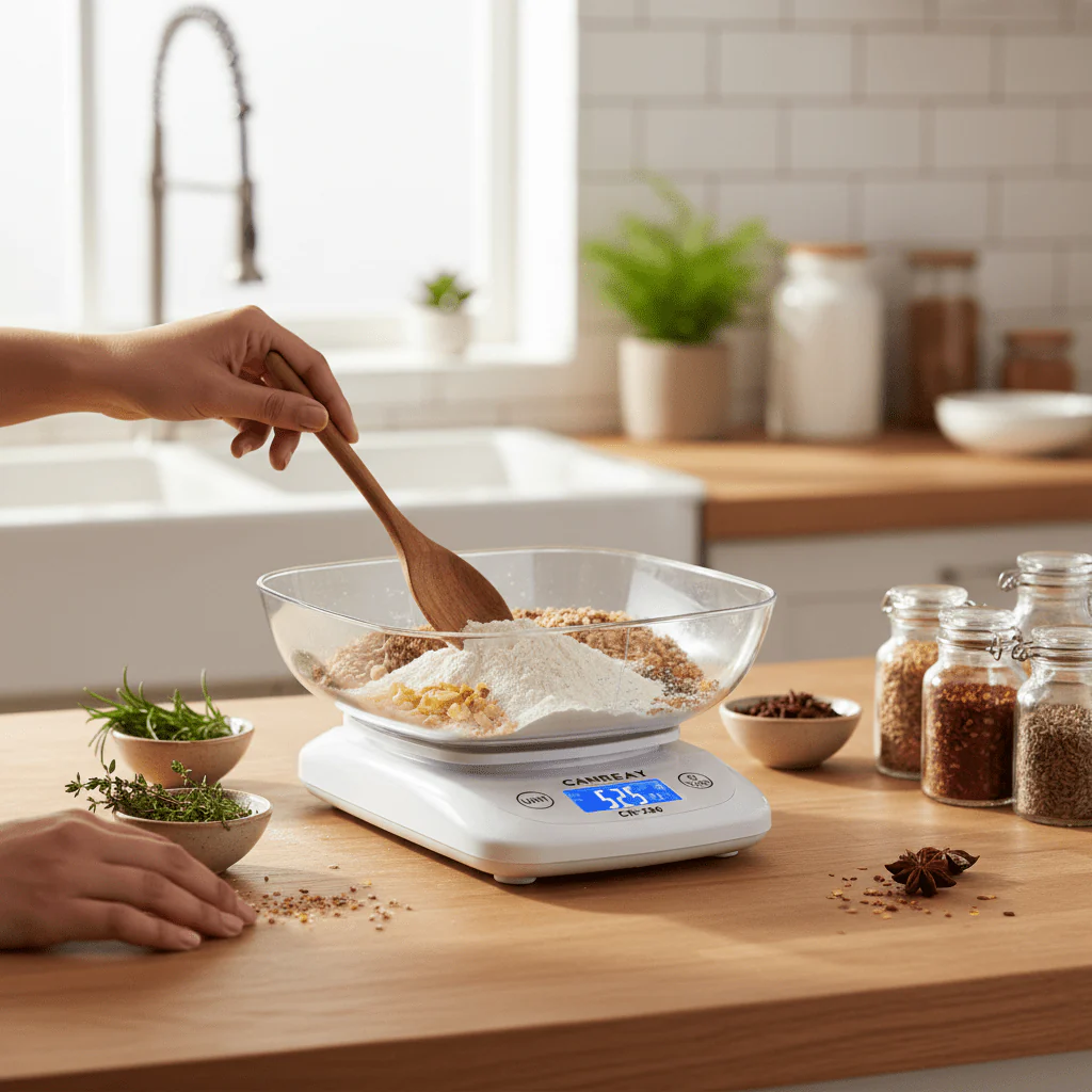 Canreay Electronic Kitchen Scale with Bowl – CR-286 | Max 7kg | LCD Display | Assorted Colors - Image 3
