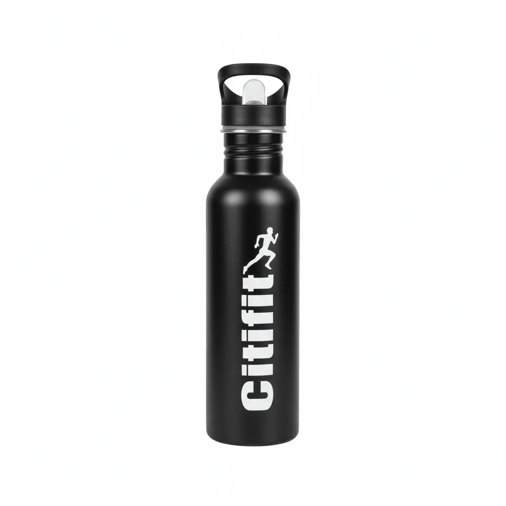 Citifit Stainless Steel Water Bottle 750ml, Black
