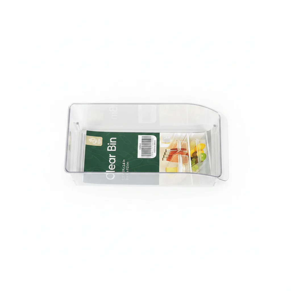 Clear Plastic Storage Bin – 31×15cm | Fridge & Home Organizer - Image 3